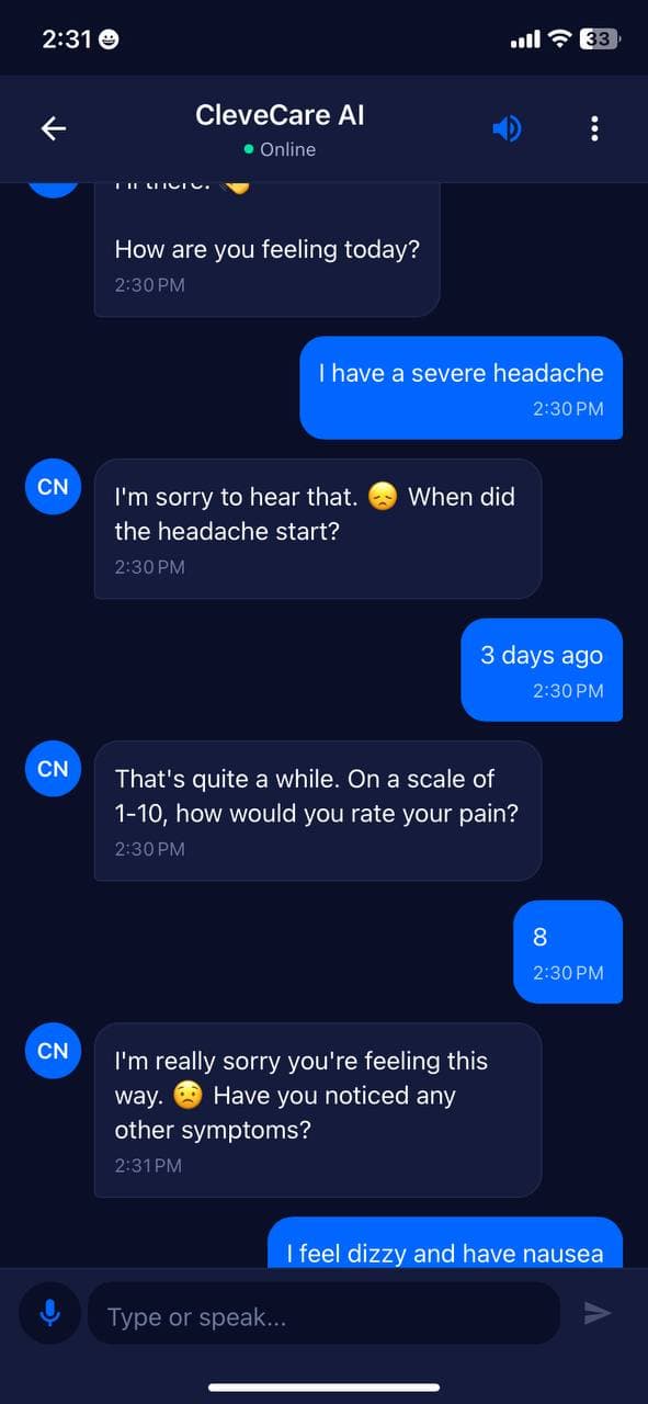 AI conversation interface